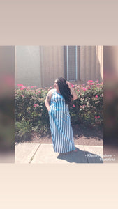 “Amber’s Striped Maxi Dress “